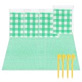 yuuzue 4 Pcs Disposable Outdoor Picnic Blankets 70.9''x70.9'' Portable Pocket Blanket Foldable Waterproof Picnic Mats Sandproof Beach Blanket with Ground Spikes for Beach Travel Hiking Camping