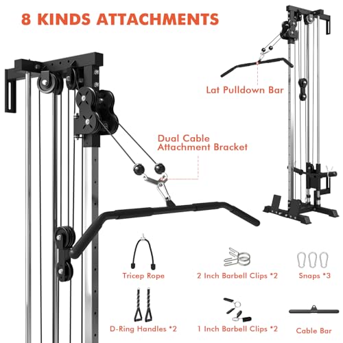 image for Mikolo Wall Mount Cable Station, Cable Crossover Machine with Dual Pul