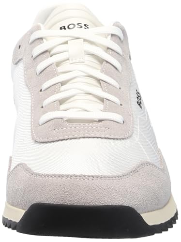 Image of BOSS Men's Zayn Low Profile Suede Leather Two Tone Sneaker