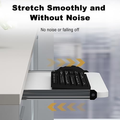 Cassetto ergonomico da posizionare sotto la scrivania, con guide silenziose, design salvaspazio per casa e ufficio, maggiore comfort e produttività, altezza regolabile