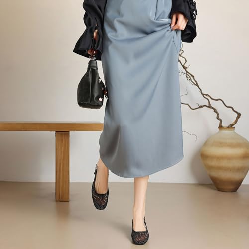 Image of MICIFA slingback flats for women, Round Toe Low heel Sandals Fashion Splicing Dress Shoes for Women