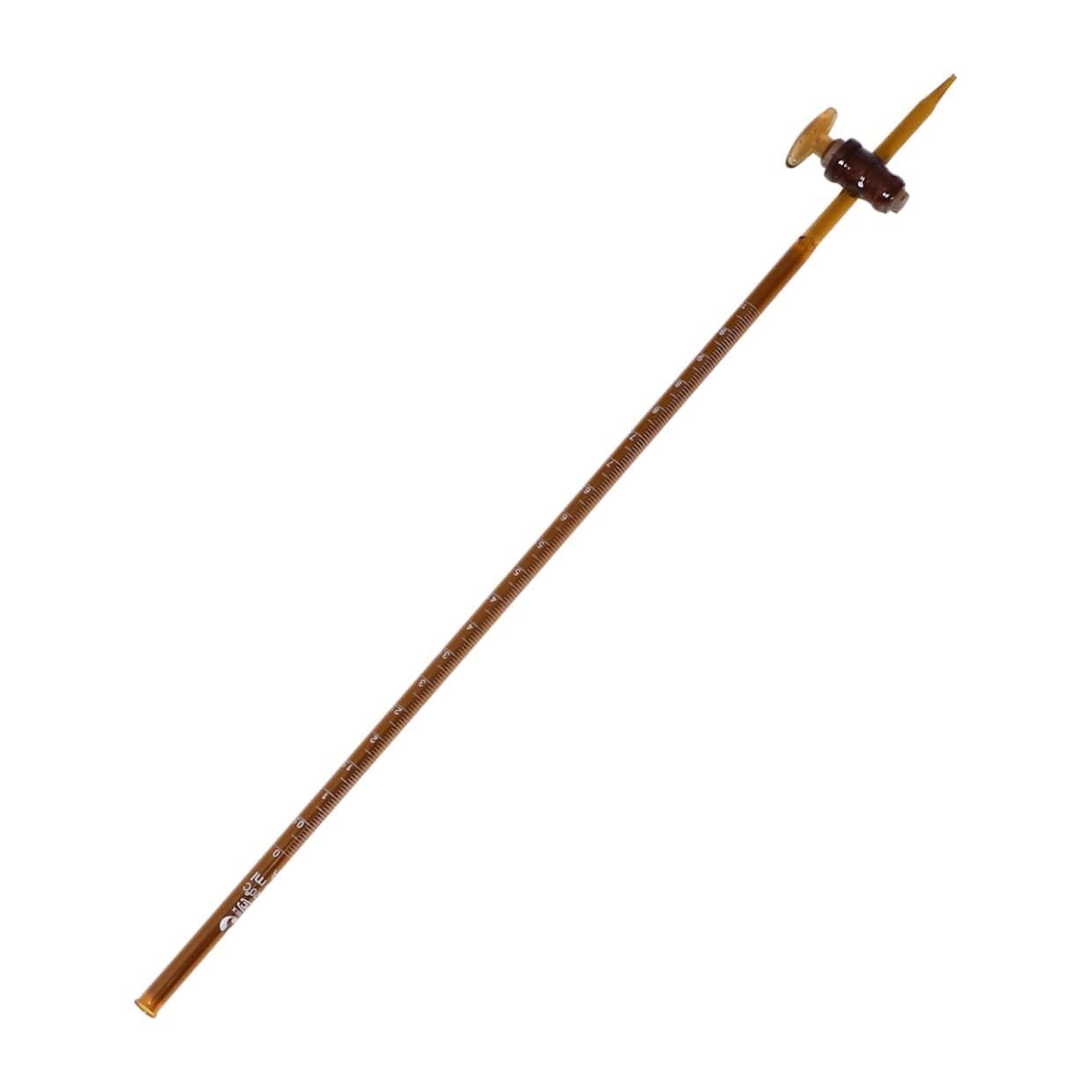 Säurebürette, Borosilikatglas, 10ML & 25ML, Schul-Laborausrüstung, Sicher für Schüler(Brown,25ML)