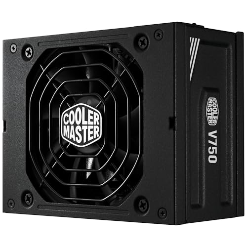 Cooler Master V750 SFX Gold ATX 3.1, EU-Stecker – 750 W 80 Plus Gold PC-Netzteil, vollmodulares Netzteil, SFF/mini-ITX-Netzteil, 92-mm-FDB-Lüfter, PCIe-5.1-Kabel, SFX-auf-ATX-Halterung - Schwarz