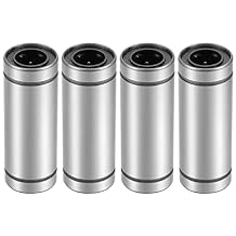 Linear Ball Bearings, LM12LUU 12mm Bore Longer Linear Motion Bushing Double Side Rubber Sealed Rod Liner Shaft Parts for CNC Machine 3D Printer 4 Pack