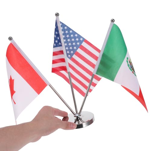 Drapeau de table Canada de haute qualité avec socle métallique stable