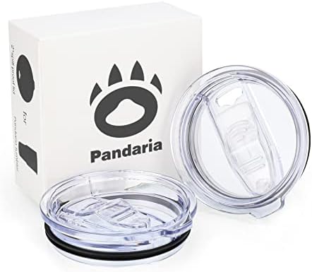 Pandaria Tumbler Lids 20OZ Replacement Lids Spill Proof Splash Resistant Slider Lids Covers Fit for 3.2" Cup Mouth and More Travel Coffee Mugs(20oz, 2 PCS)
