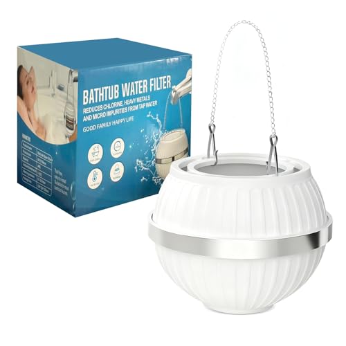 Bathtub Filter, a Water Filtration Device for bathtubs. 11-Layer Filtration, Capable of Removing Chlorine, Softening Hard Water, Removing impurities in Water, and Protecting Skin and Body. (White)