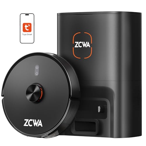 Image of ZCWA Robot Vacuum and Mop Combo, 90 Day Self-Emptying, 10000Pa Suction, 3-in-1 Robotic Vacuum with dToF LiDAR Navigation, Anti-Tangle, Ideal for Hard Floor, Pet Hair & Carpet