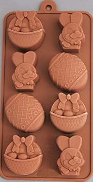 Kitchen Silicone Egg Rabbit Chocolate Mold 1267 - 8 Pieces