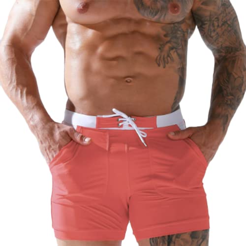 Bañadores de natación pantalones cortos de los hombres para playa surf y running