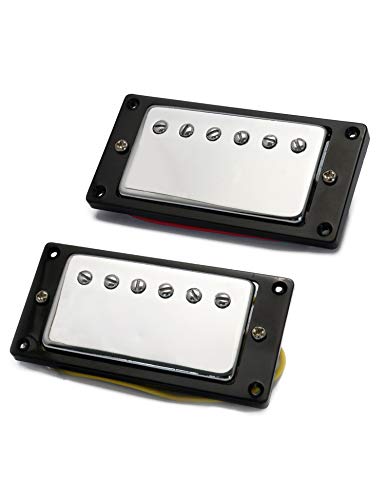 Metallor Humbucker Double Coil Pickups Neck And Bridge Compatible With Lp Style Electric Guitar For Guitar Parts Replacement Set Of 2Pcs Chrome. #TOP4