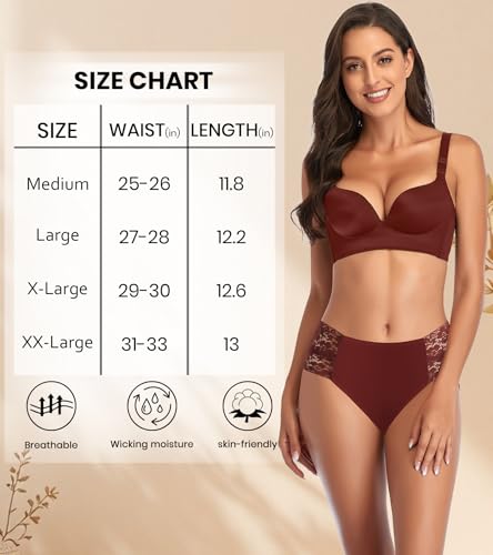 Image of Eiggam Women's Cotton Bikini Panties,High-Cut Full Coverage Stretch Cool Underwear for Women