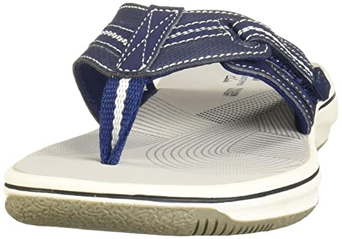 Clarks Women's Brinkley Jazz Flip Flop, Navy Synthetic, 8 M Us #TOP1