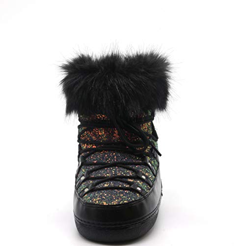 Cape Robbin Polar Warm Winter Boots For Women Girls, Lace Up Faux Fur Moon Boots, Ladies Winter Boots - Black Size 7 #TOP4