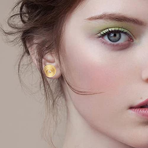 MARSALIA 12MM 15MM Pressure Earrings for Keloids, Keloid Earrings Pressure Clip On Earring, Ear Cuff, Stainless Steel Spiral Non-pierced Earrings