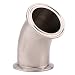 DERNORD 45 Degree Elbow | 2 Inch Tube OD Stainless Steel 304 Pipe Fitting Fits Tri Clamp 2 inch