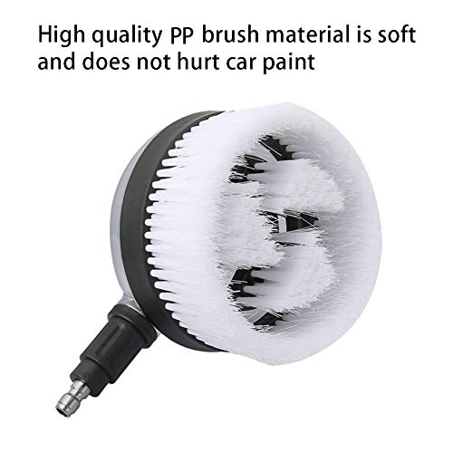 Sooprinse Deluxe Car Wash Rotary Brush Kit, 1/4 Inch Quick Connect High Pressure Washer Dip Wash Brush For Surface Cleaning Car/Glass/Wood Floor/Window Automatic Rotating Bursh Microfiber And Towel #TOP2