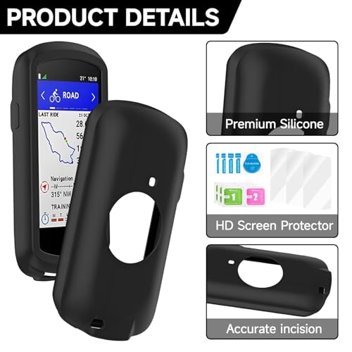 Arvoni Hülle Silikon für Garmin Edge 1040, 3 Stück Displayschutz für Garmin 1040 Hülle, Hülle Stoßfester Schutz All Inclusive für Edge 1040, Ideal für Fahrrad, Outdoor, Touring