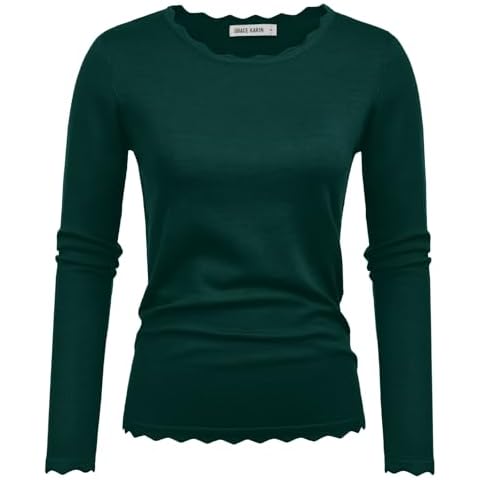 Pull Femme GRACE KARIN Vert Foncé Cover