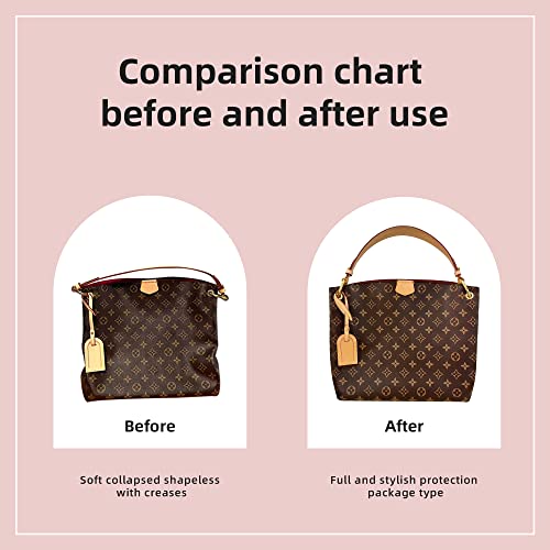 Dgaz Purse Organizer Silky Smooth For Lv Graceful Pm/Mm Bags,Silk,Luxury Handbag Tote In Bag Shapers (Pink, Mm) #TOP3