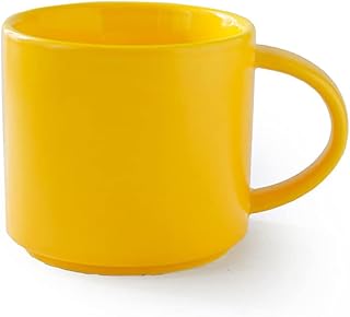 ZaH 14oz Coffee Mug Ceramic Solid Color Mugs Home Office Tea Cup - Dishwasher Washing Microwave Heating (Yellow)