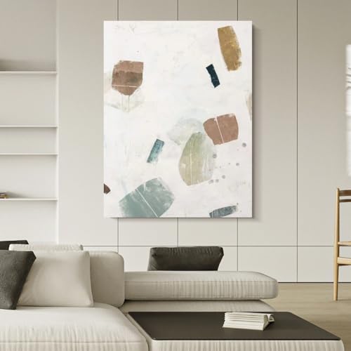 Toile abstraite peinte à la main pour habiller un grand mur vide de chambre