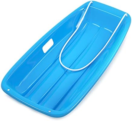 AGPTEK 35 Inch Durable Downhill Sprinter Toboggan Snow Sled for Boys Girls Adults with Built-in Handles and Pulling Rope(Light Blue)