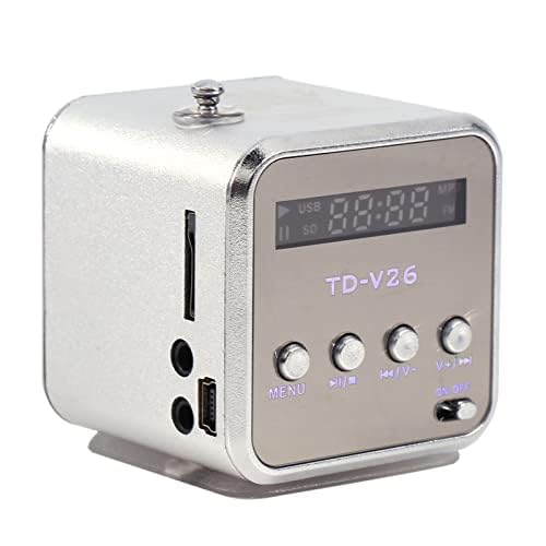 Mini alto-falante portátil td v26, mini alto-falante reprodutor de música portátil rádio fm pc moda
