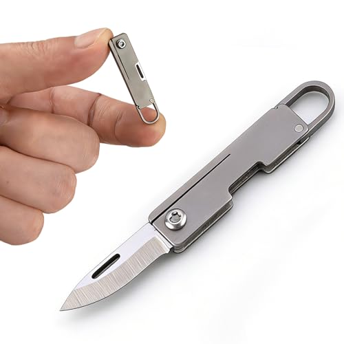 Joycube Titanium Pocket Knife, Mini Folding EDC Box Cutter