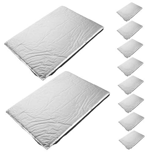 TOBBOMEY 10 pezzi Tappetini Isolanti Acustici e Termici per Auto Spessore Riduzione Rumore Motore e Isolamento Termico con Protezione Antincendio Facili da Installare per Porte e Cofano