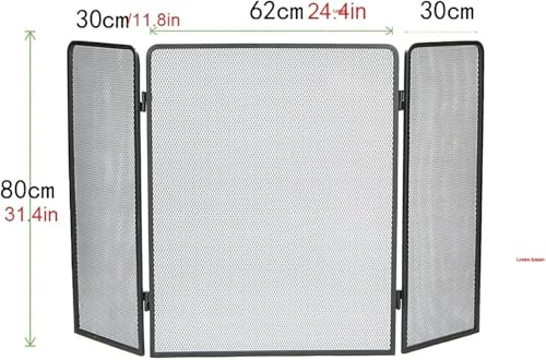 Pantalla ignífuga de 3 paneles contra chispas valla plegable independiente casa 3