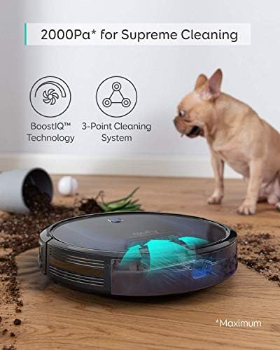eufy RoboVac 15C MAX Robot Vacuum Cleaner, BoostIQ, Wi-Fi, Super-Thin, 2000Pa Suction, Quiet, Self-Charging Robotic Vacuums, Cleans Hard Floors to Medium-Pile Carpets