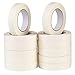 White Masking Tape,12 Pack Wide Purpose Masking Tape for Labeling,for Painting, Home, Office, School Stationery, Arts, Crafts etc. 1 Inch Wide, 60 Yard/Roll