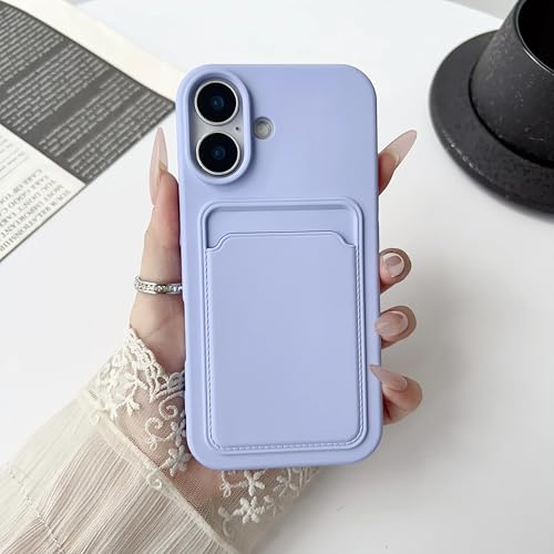 Protection portefeuille iPhone 15 Plus antichoc en silicone mat violet
