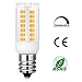 KINDEEP E12 LED Dimmable Candelabra Bulb, 4W Equivalent to E12 40W Halogen Incandescent Bulb, Warm White 3000K Ceiling Fan Bulb, Chandelier, Indoor Decorative Lighting AC 110V/120V/130V, 6-Pack