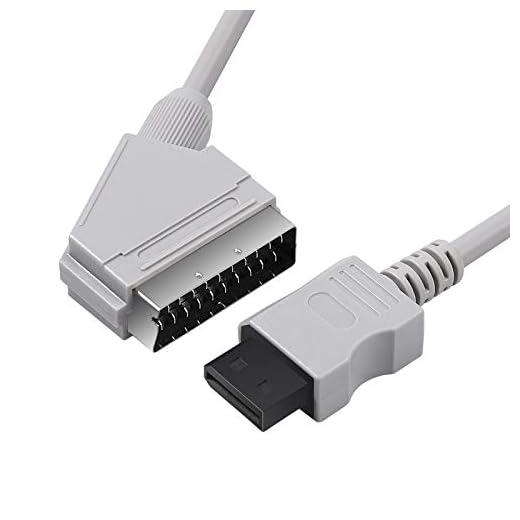 Neoteck 6 fot 6 meter verklig RGB scart-kabel för Wii U SCART kabel TV-konsol bly