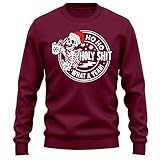 Photo Gallery printbar what a year - felpa con scheletro di babbo natale! perfettamente spettrale e allegra, unisex, 80% cotone per una risata agghiacciante!, borgogna, 4xl Photo Gallery printbar what a year - felpa con scheletro di babbo natale! perfettamente spettrale e allegra, unisex, 80% cotone per una risata agghiacciante!, borgogna, 4xl