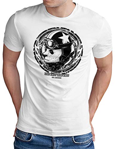T-Shirt Motorcycle avec motif original Panda-Biker style asiatique 5XL