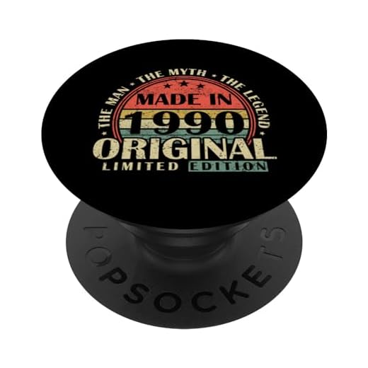 1990 Vintage Cumpleaños Retro Edición Limitada Hombres Mujer PopSockets PopGrip Intercambiable