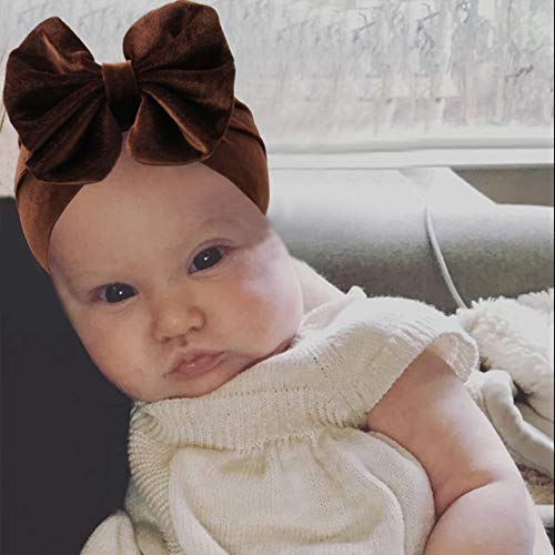 Yanjie Leopard Baby Large Velvet Bow Headbands, Super Soft And Elastic Headwrap For Toddler Baby Girl Photography Prop Hair Accessories (Leopard) #TOP6