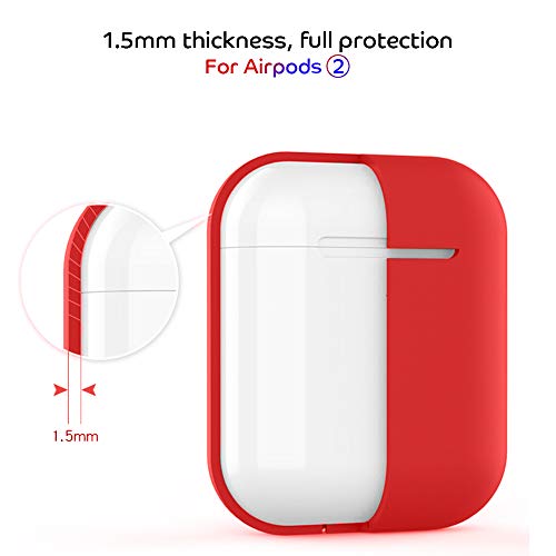 Airpods Protector Case Silicone Cover Sleeve Bluetooth Wireless Headphones Protective Case Skin For Airpods 2 And 1 Wireless Charging Case (Grey) #TOP5