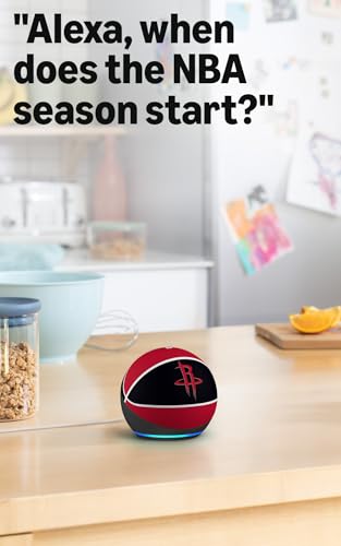 Image of Amazon Echo Dot (newest model) | Officially Licensed NBA Limited-Edition | Houston Rockets