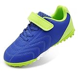 Stelle Boys Girls Indoor Soccer Shoes Kids Turf Shoes Baseball/Softball Futsal Athletic Cleats for Toddler/Little/Big Kid（Blue,2ML）