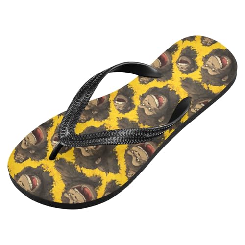 Flip Flop Sandals Funny Gorilla Print for Women Men Beach Outdoor XS2