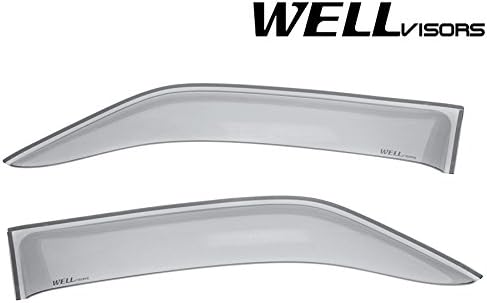 WellVisors Side Window Wind Deflector Rain Guards Visors - for Mercedes Benz Sprinter 10-17 2010 2011 2012 2013 2014 2015 2016 2017 Premium Series