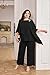 Hanna Nikole Womens 2 Piece Outfits Dressy Pant Suits for a Wedding Casual Irregular Chiffon Wide Leg Pant Sets Black 14 Plus