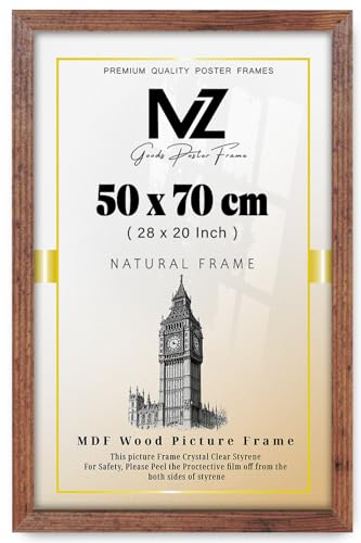 MZ GOODS | Large 28 Inch x 20 Inch Eton Wood Frame Classic Rustic (50 x 70 CM) Frame | Perfect for Art Display 1' 8 x 2' 4 [ Rustic ]