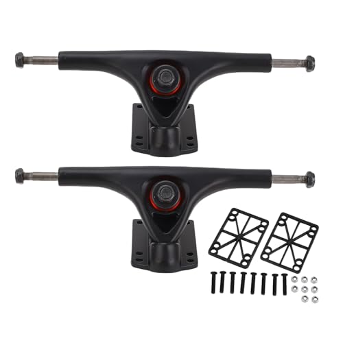Fabater 7 Inch Aluminum Alloy Skateboard Trucks, Skateboard Bridge Heavy Duty Aluminum Alloy Longboard Trucks for Dancing Longboards, Skateboard Hardware Tool Combo Starter Set