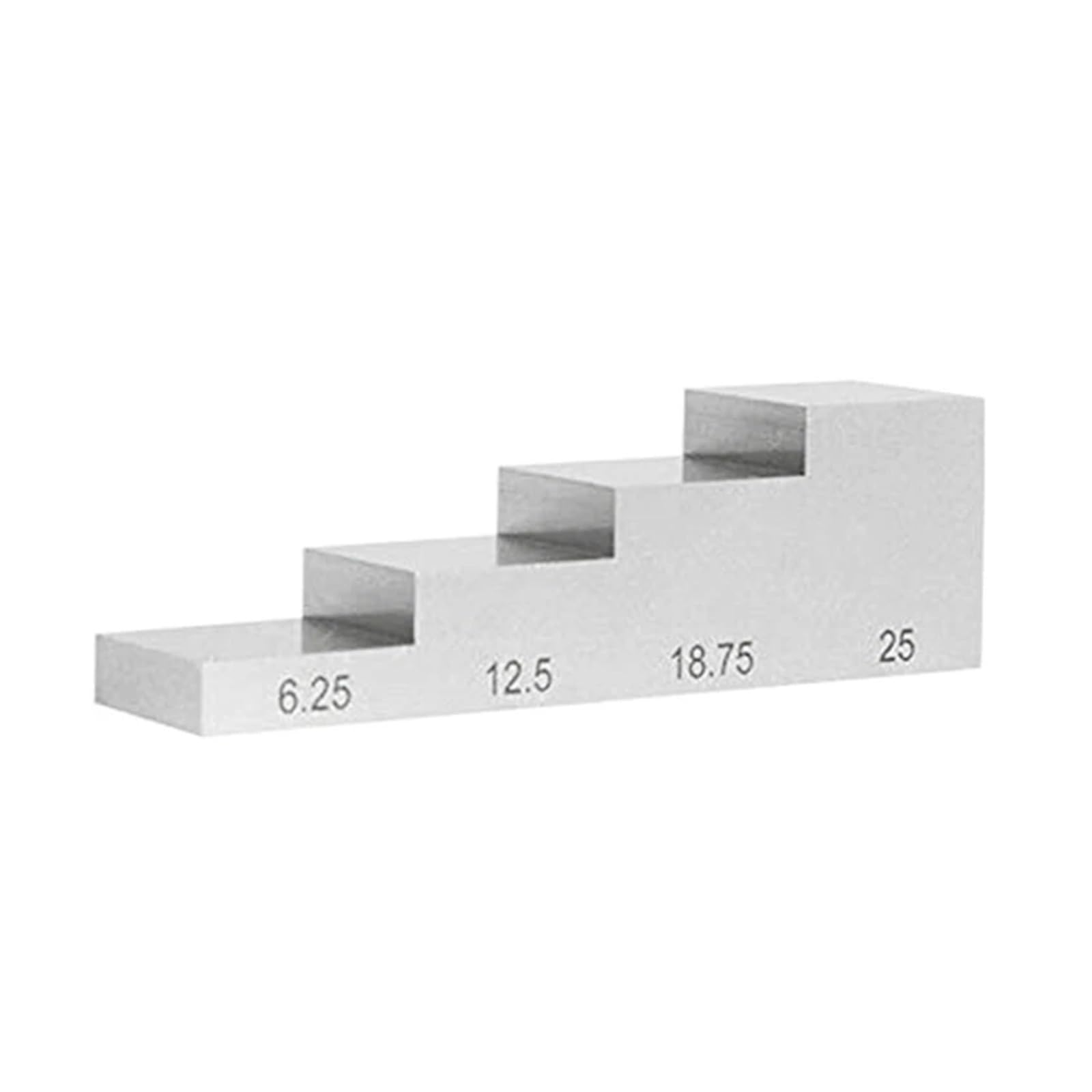 Gqnblvhzupdm Bianco Gauge Block Set, 4 Step Test Block Stainless Steel Calibration Ut Thickness Wedge Ultrasonic