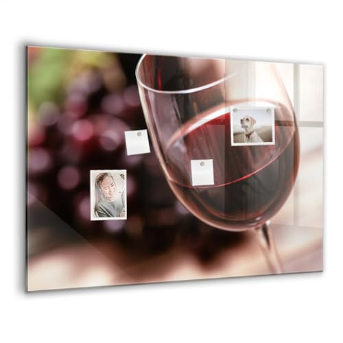 Tableau magnétique en verre effaçable à sec 100x70 pour bureau et maison